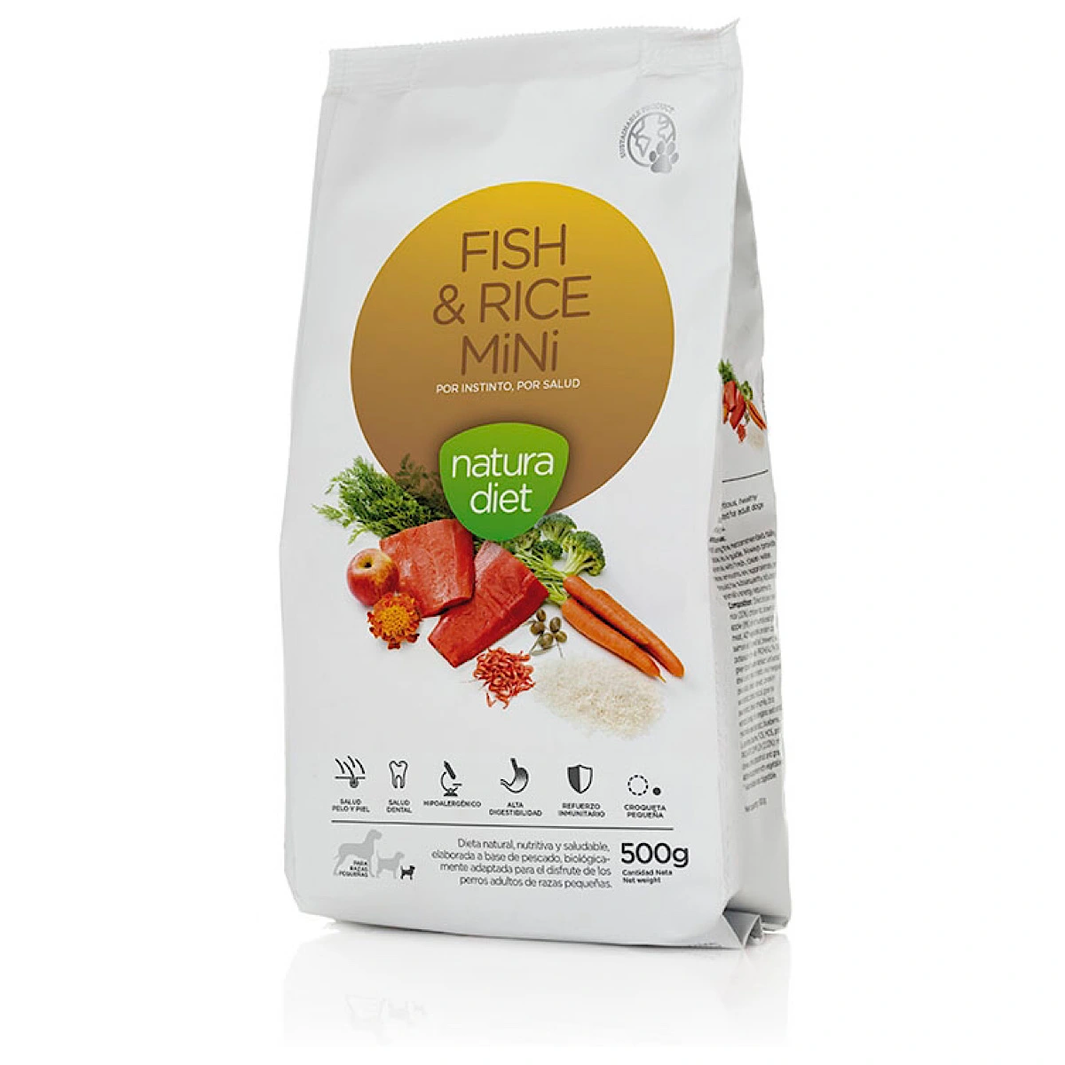 Natura Diet Fisk og Ris Mini Hundefoder 500 g - Sundt og naturligt til små hunde